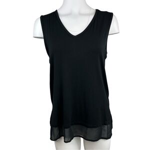 NWT &Basics Black Sleeveless Tank Top S Small
